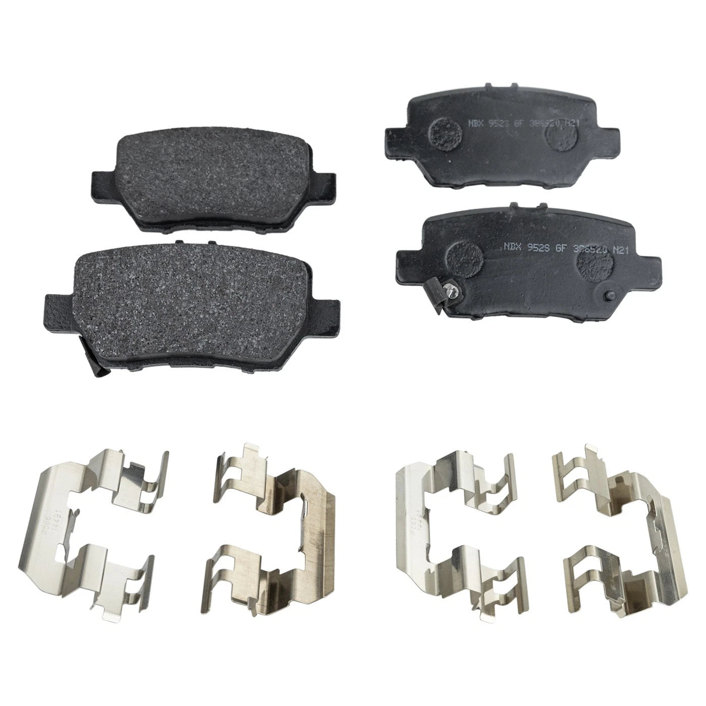 Set of 4 NAO Brake Pads for Acura RL (2005–2012)