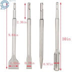 Set of 4 SDS Plus Chisel Bits for Universal Use