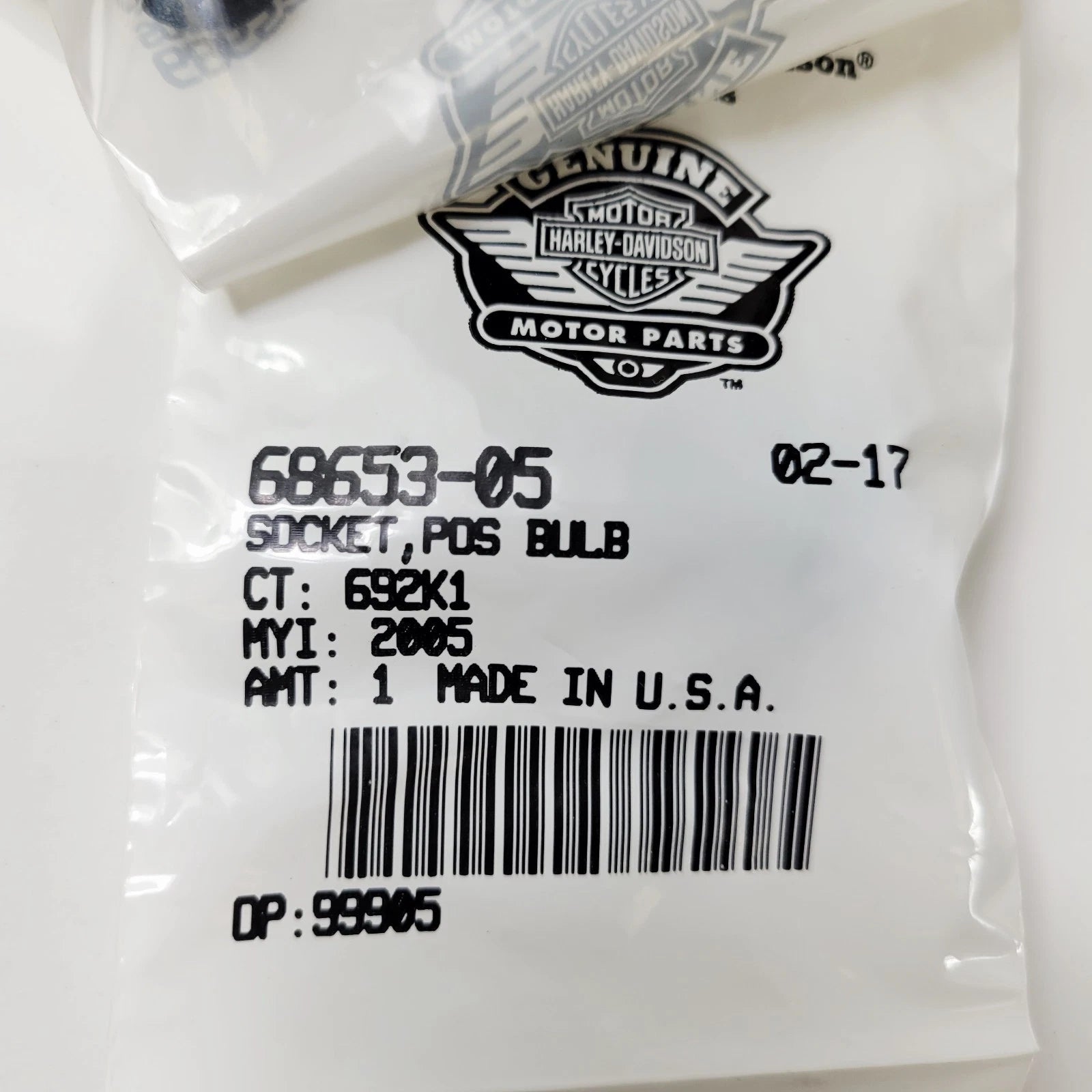 Socket POS Bulb for Harley-Davidson (2005) 68653-05