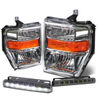 Chrome Amber Signal Head + Bumper + Smoked LED Fog Light Kit for Super Duty (2009–2010)