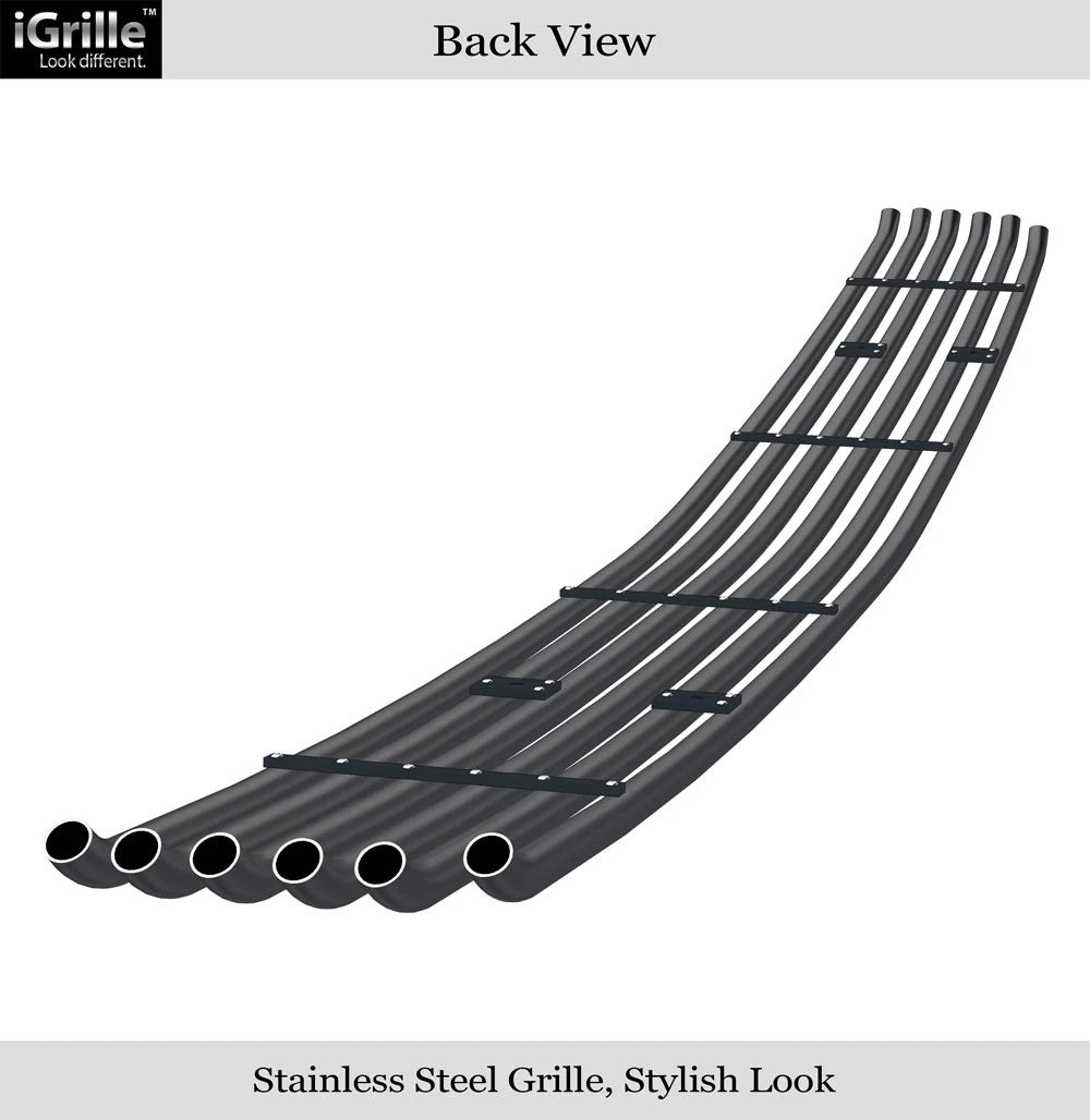 Stainless Black Tubular Grille for Chevy Silverado 2500/3500 HD (2007–2010)
