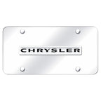 Chrome Name on Chrome License Plate - Officially Licensed for Chrysler