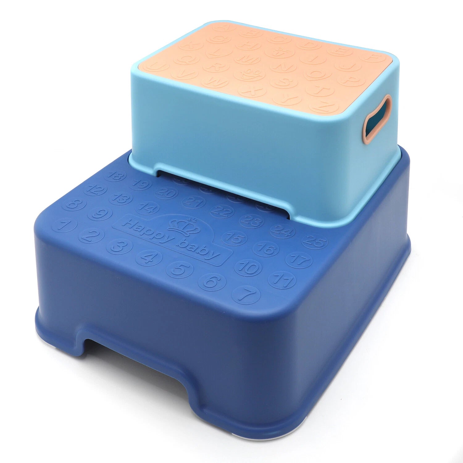 2X Anti-Slip Step Stool for Toddler Kids Bathroom Potty (Miesblue)