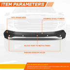 Front Bumper Impact Bar for GMC Sierra 1500 LTD (2022–2026) w/Park Sensor Holes Black