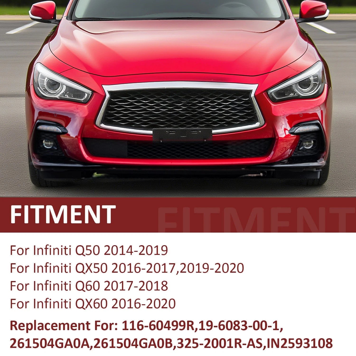 LED Fog Light Lamp for Infiniti Q50 QX60 QX80 (2014–2020)
