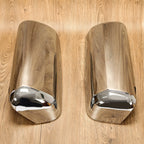 Set of 2 Door Mirror Cover Caps for Peterbilt 567 587 (Right & Left) Chrome
