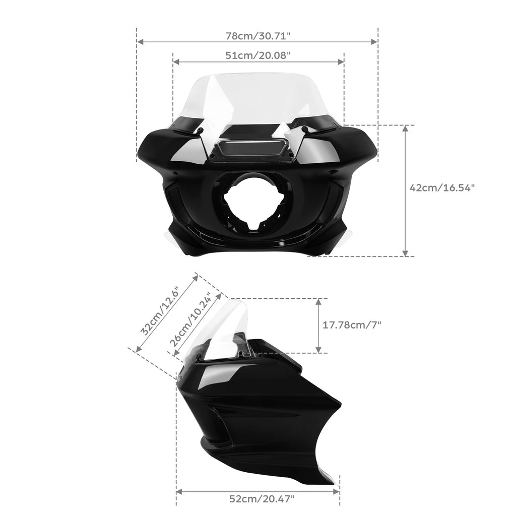 Headlight Fairing Windshield Bracket for Harley FXLRST Low Rider ST (2022–2025)