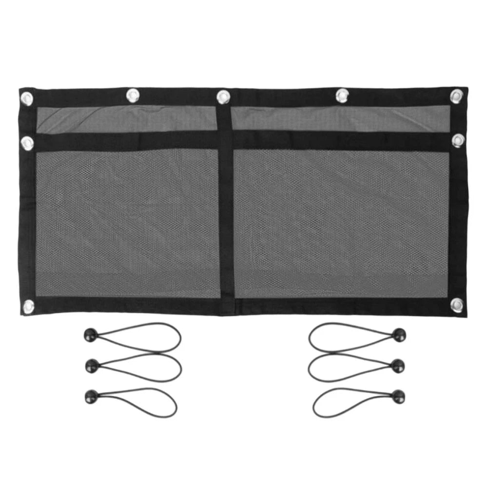 Mesh Storage Net Organizer Pouch with 6 Ropes for Yacht Ship Truck
