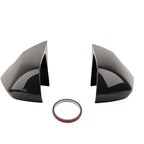 Mirror Cover Accent for Ford Mustang (2015–2022) Carbon Fiber Black ABS