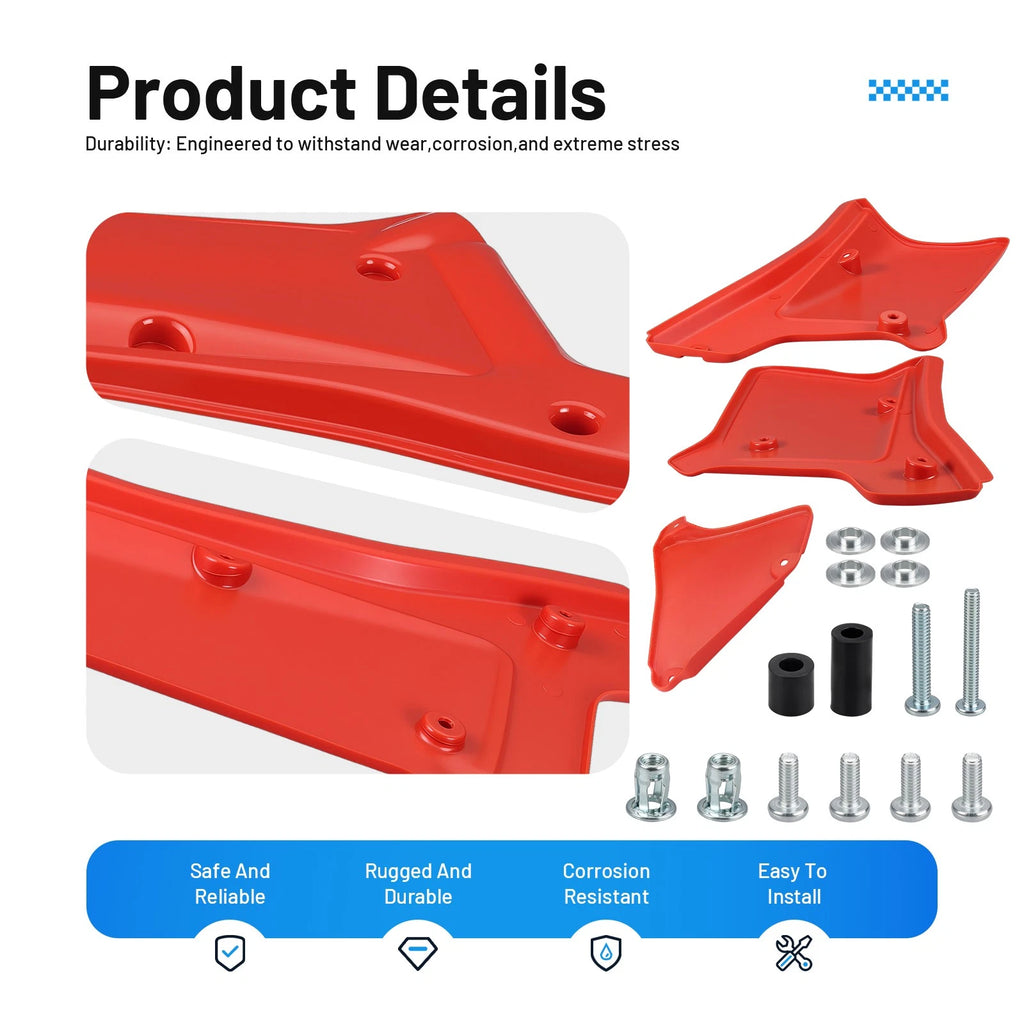 Set of 2 Side Panel Covers Red for Honda XR200R XR250R (1984–2002)