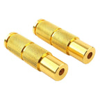 Set of 2 Universal Motorcycle Rear Footpegs Pedals Racing Yellow