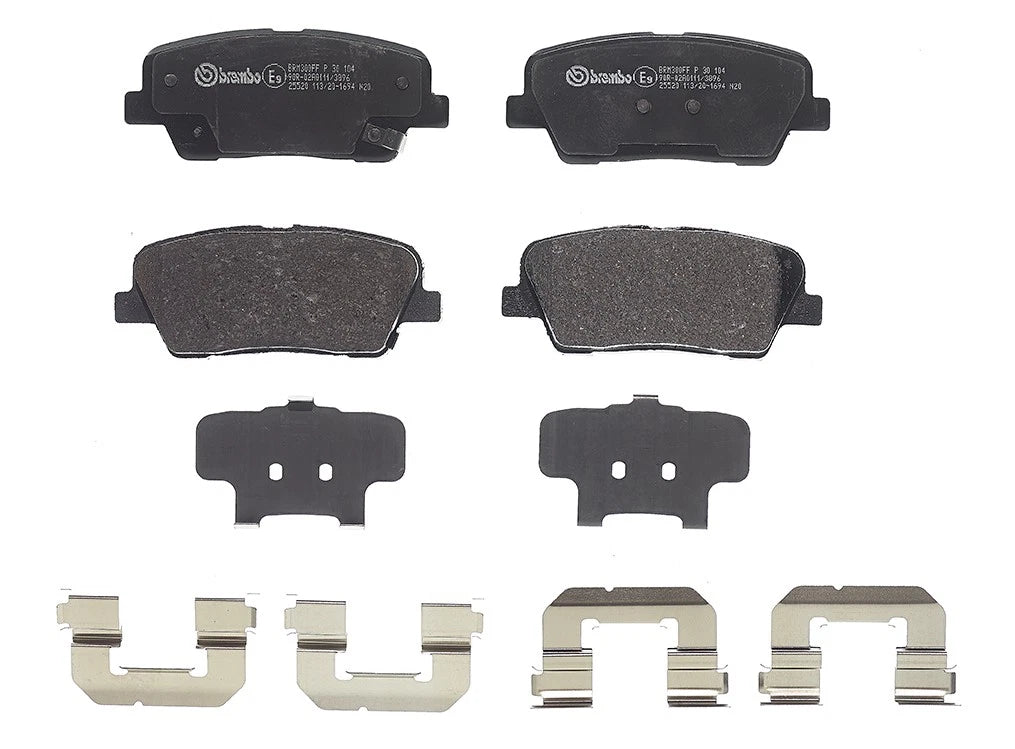 Set of 4 Brembo Rear Low-Met Disc Brake Pads for Genesis G70, Kia Stinger