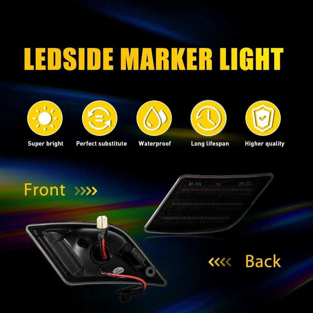 2X LED Side Marker Light for Mercedes Benz W204 C-Class (2008–2011)