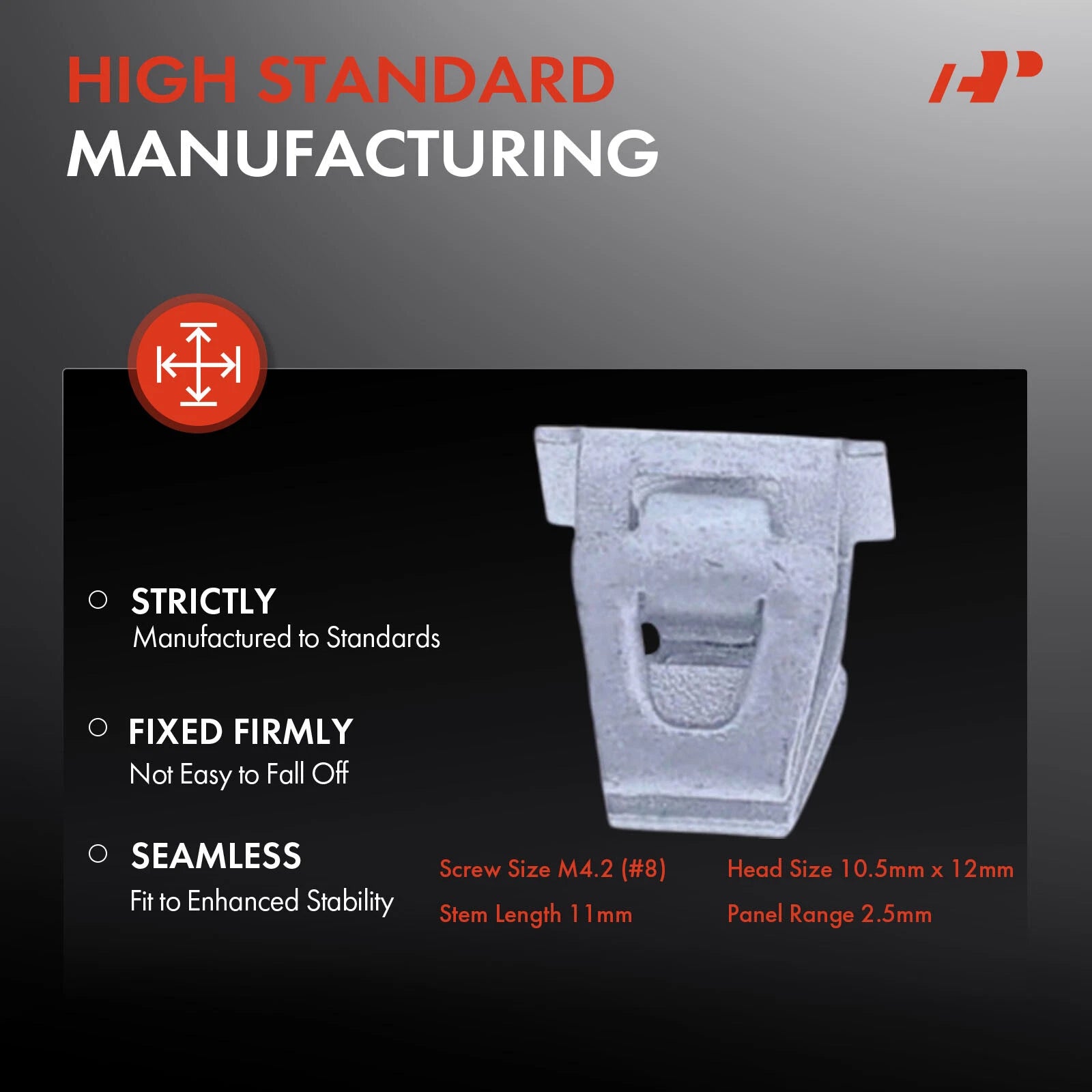 Set of 30 Zinc Radiator Grille Panel Push Nut Retainer Clips for Dodge