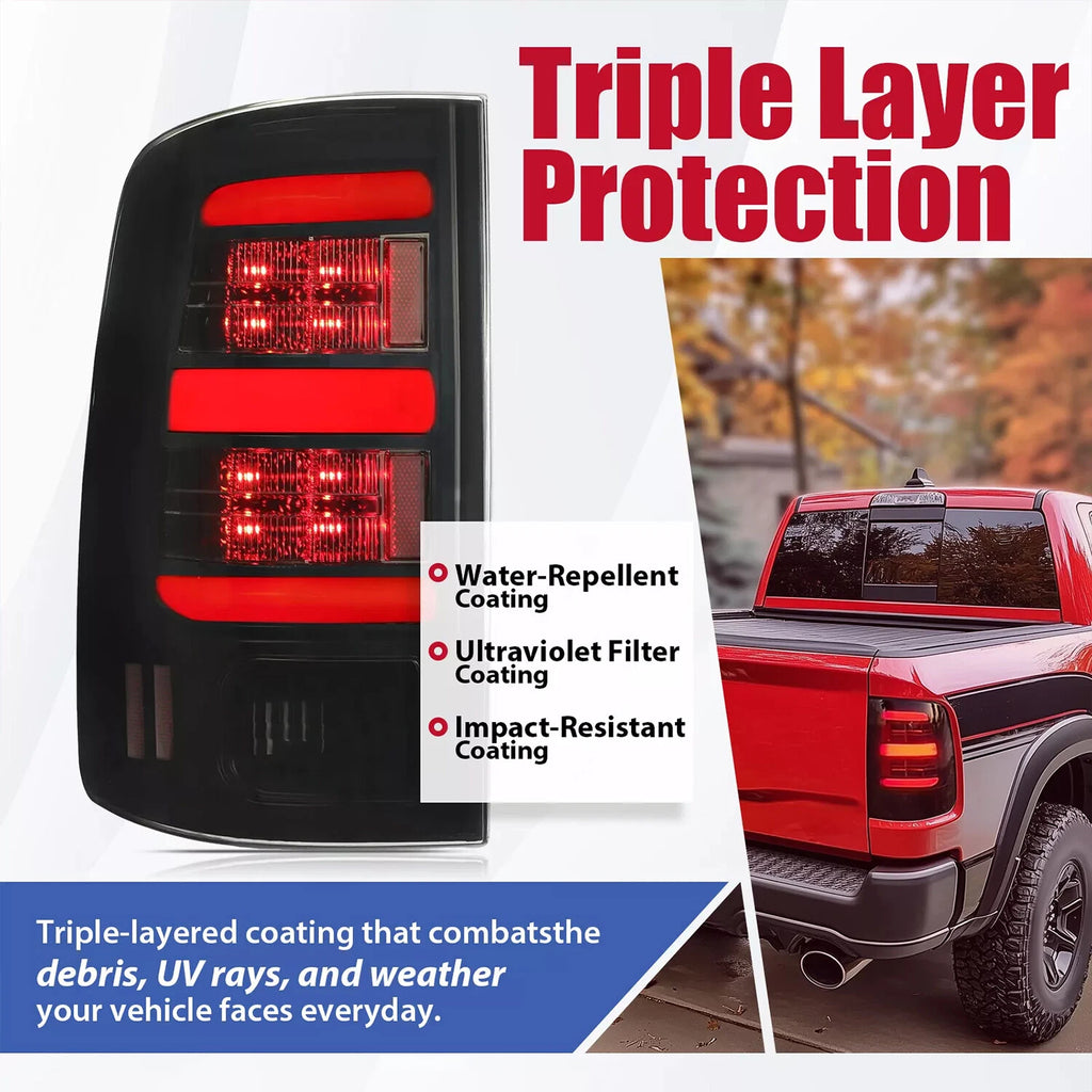 LED Bar Brake Lamps for Dodge Ram 1500 2500 3500 (2009-2018)