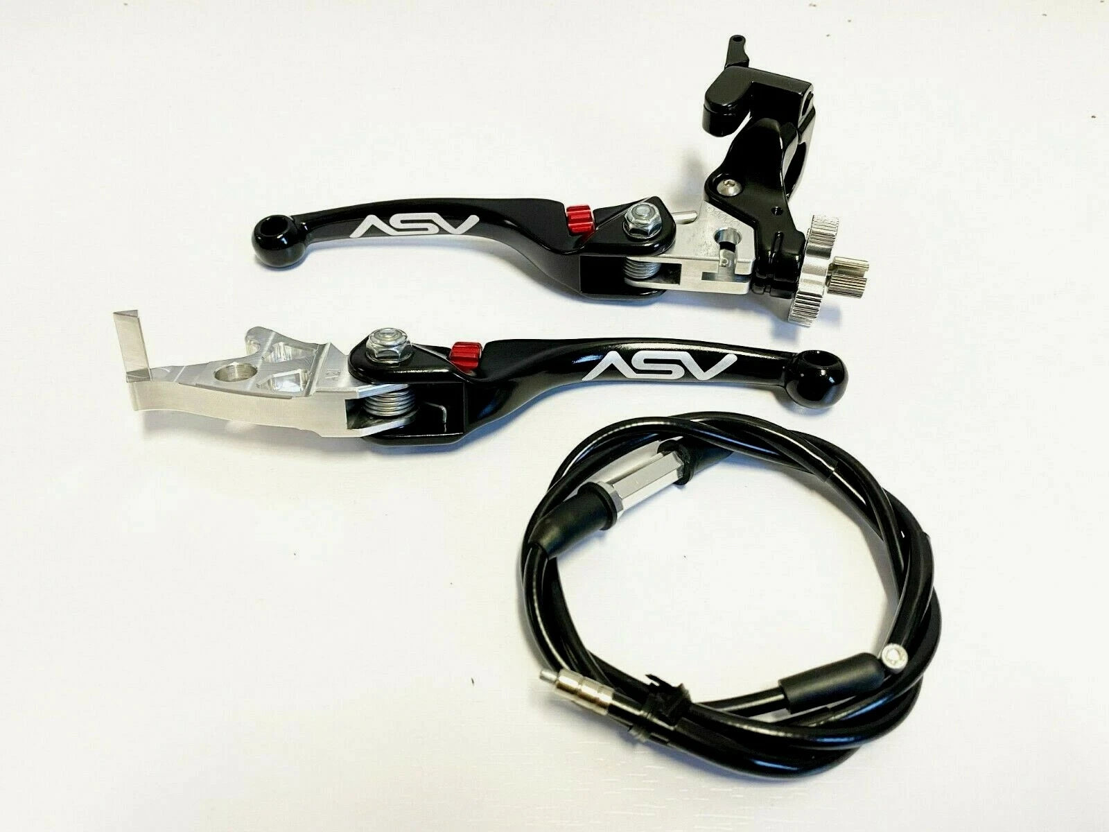 ASV Adjustable F4 Black Folding Brake Clutch Levers for Honda TRX 450R (2004–2009)
