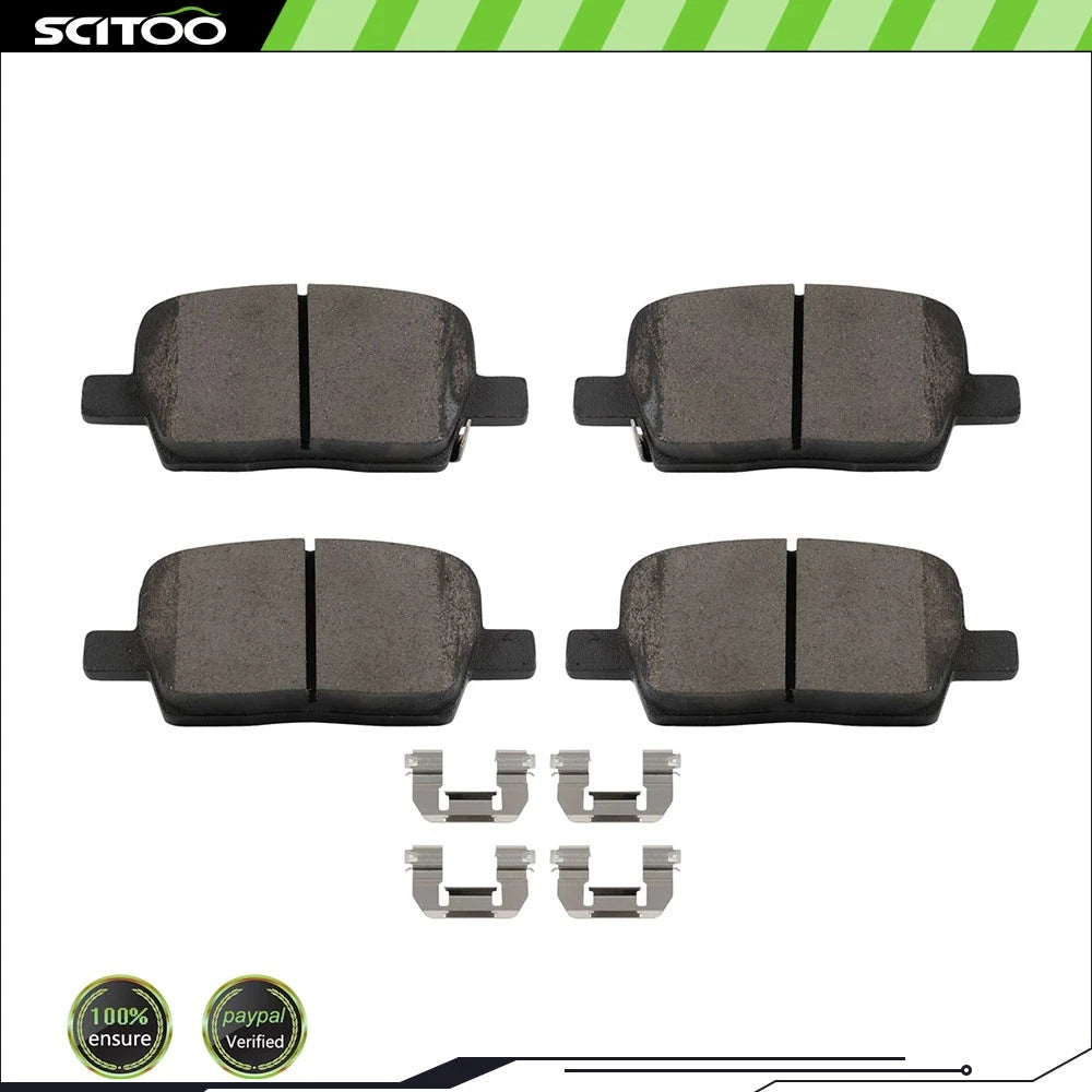 Set of 4 Rear Brake Ceramic Pads for Cadillac XT5 CT6, GMC Acadia (2017–2019)