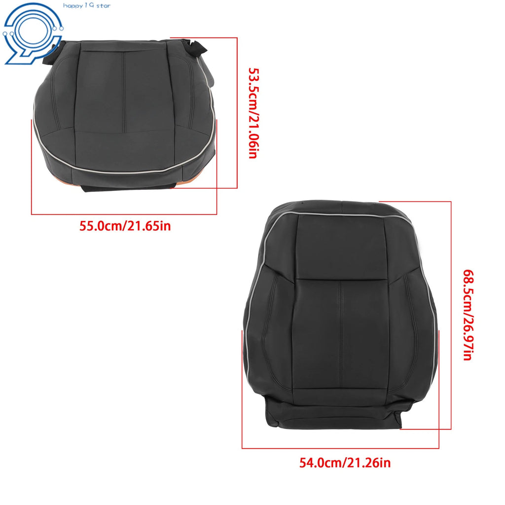 Black Leather Driver Side Seat Cover for Hummer H3 (2006–2010)
