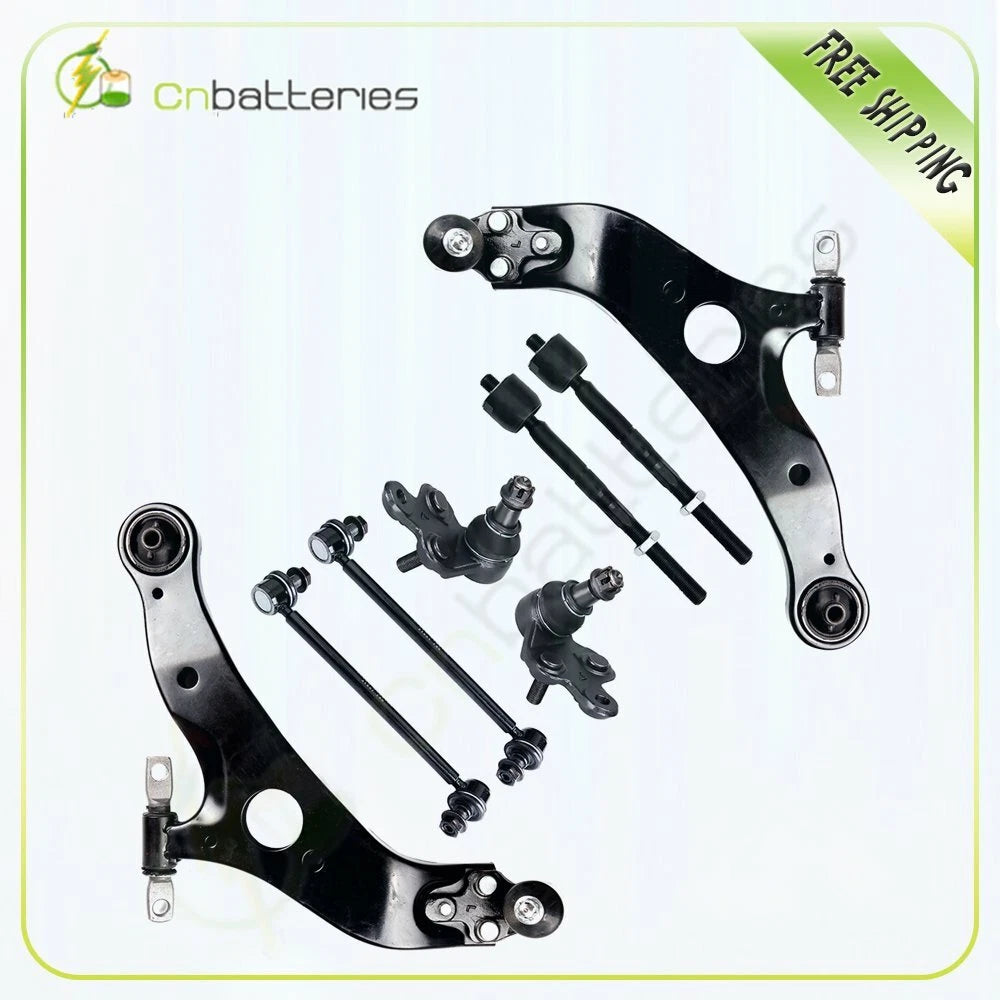 8x Control Arm Ball Joint Tie Rod Sway Bar Kit for Toyota Sienna (2004–2010)