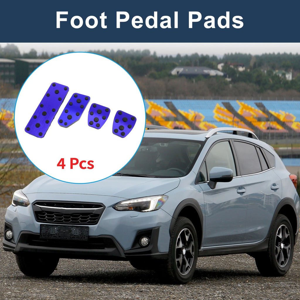 Set of 4 Manual Transmission Accelerator Pedal Covers for Subaru XV (2018–2021) Blue