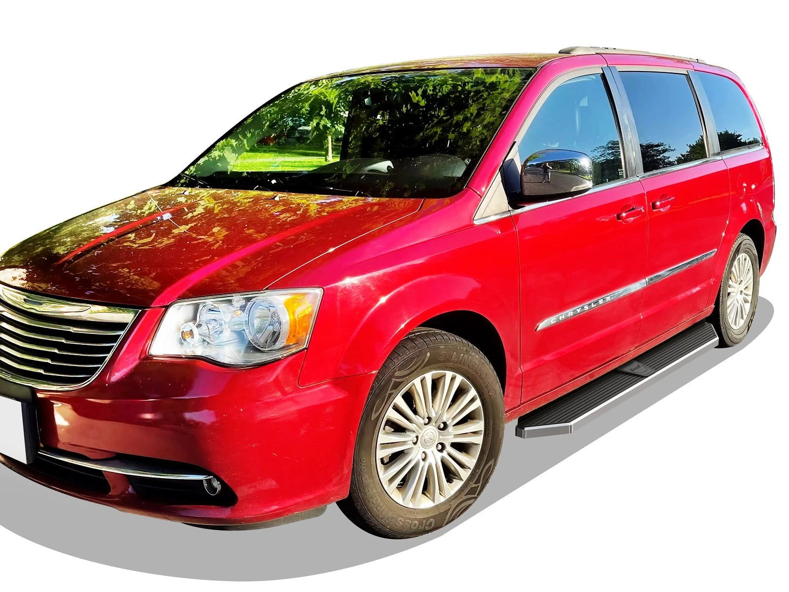 Set of 2 Polished 6" Side Steps for Dodge Grand Caravan (2011-2020)