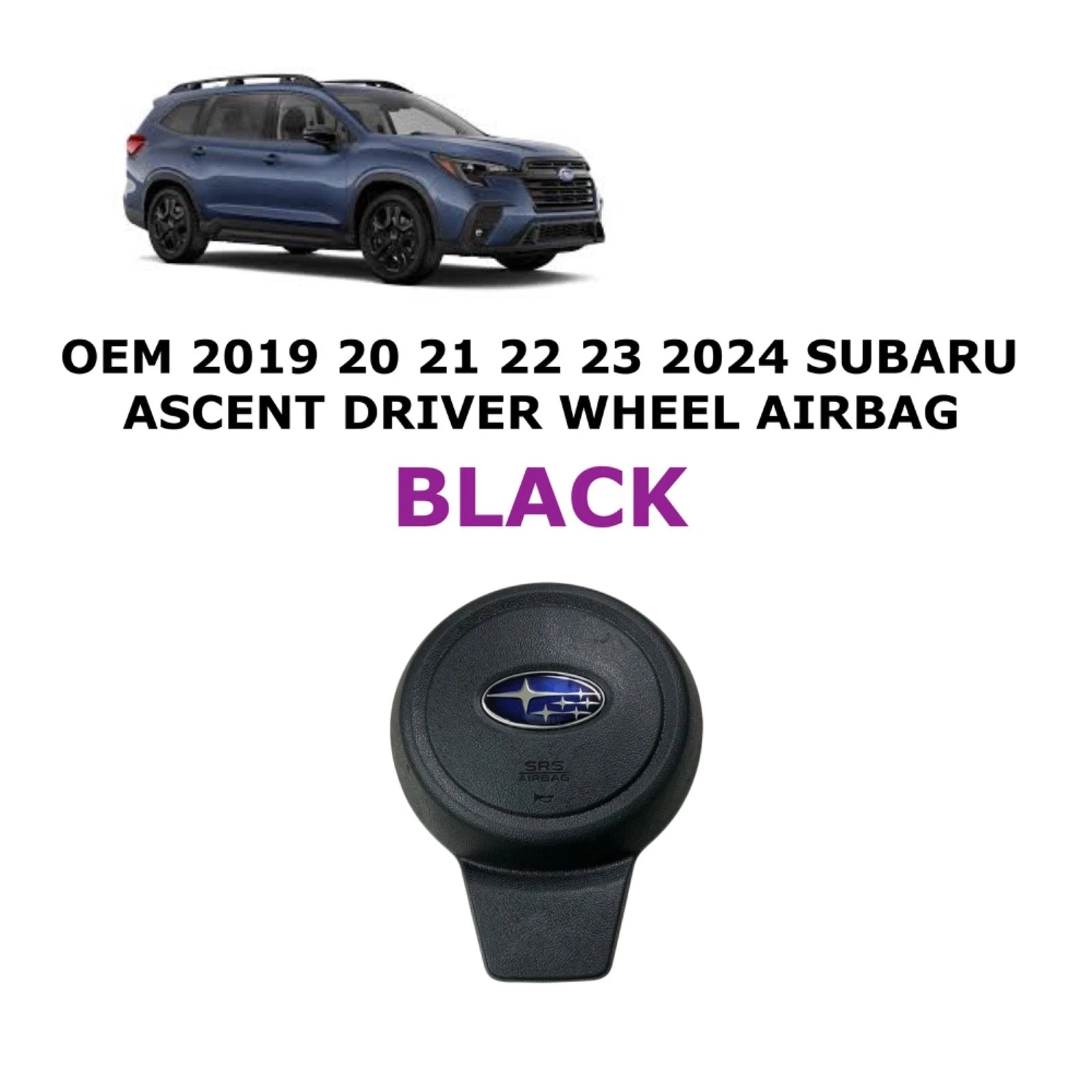 Driver Wheel Airbag for Subaru Ascent (2019–2024) - Black