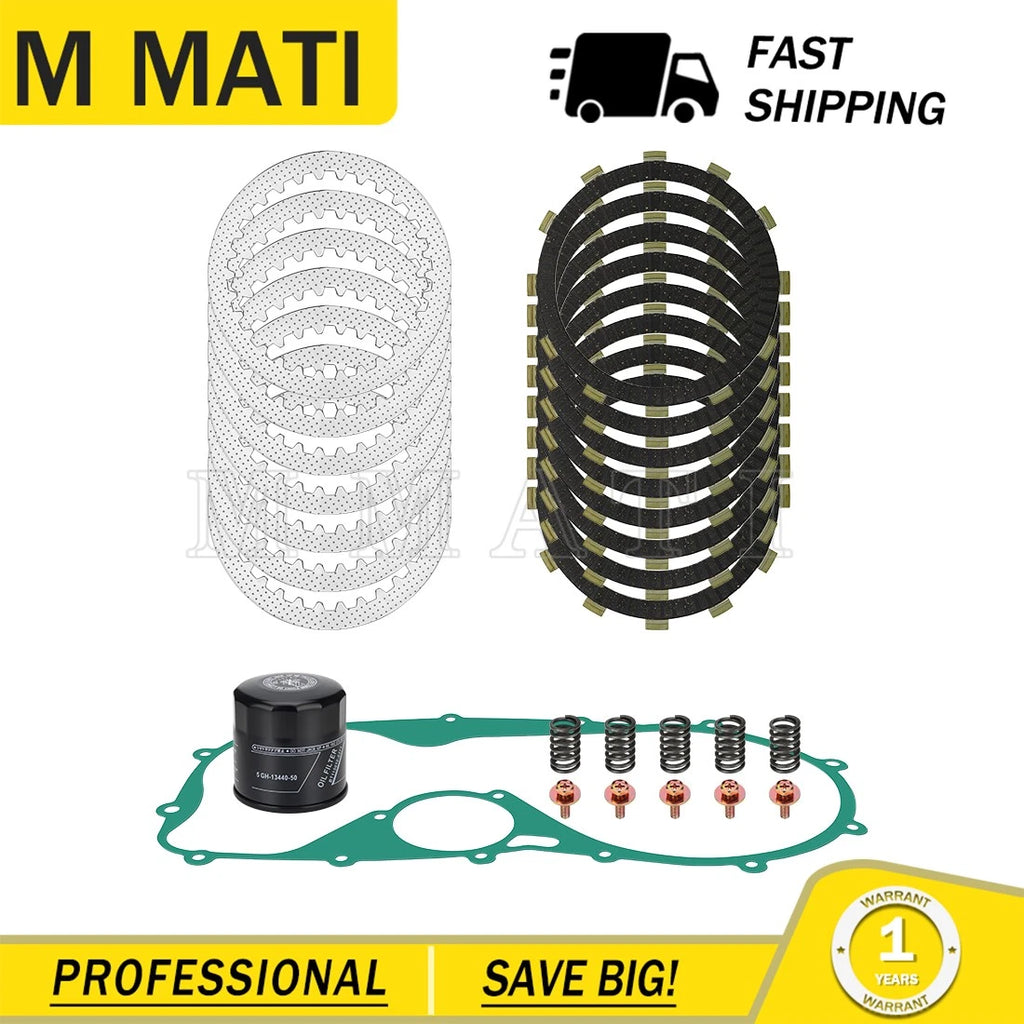Clutch Friction & Steel Plates for Kawasaki Vulcan 800 900 (1996–2018)