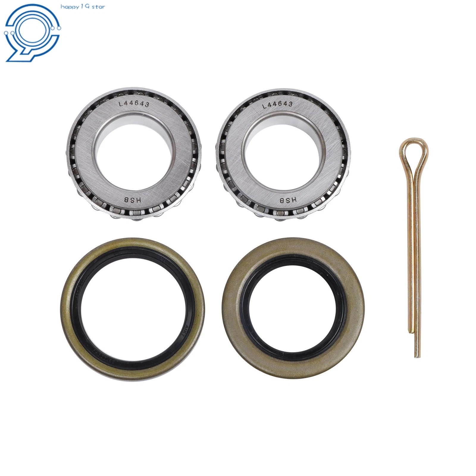 Spindle with Trailer Bearing Kit for Trailer Hub (2000 lbs, 4 on 4)
