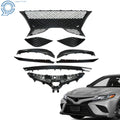 Set of 9 Front Grille Lower Molding Fog Covers for Toyota Camry (2018–2020)
