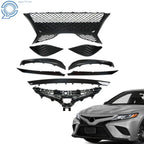Set of 9 Front Grille Lower Molding Fog Covers for Toyota Camry (2018–2020)