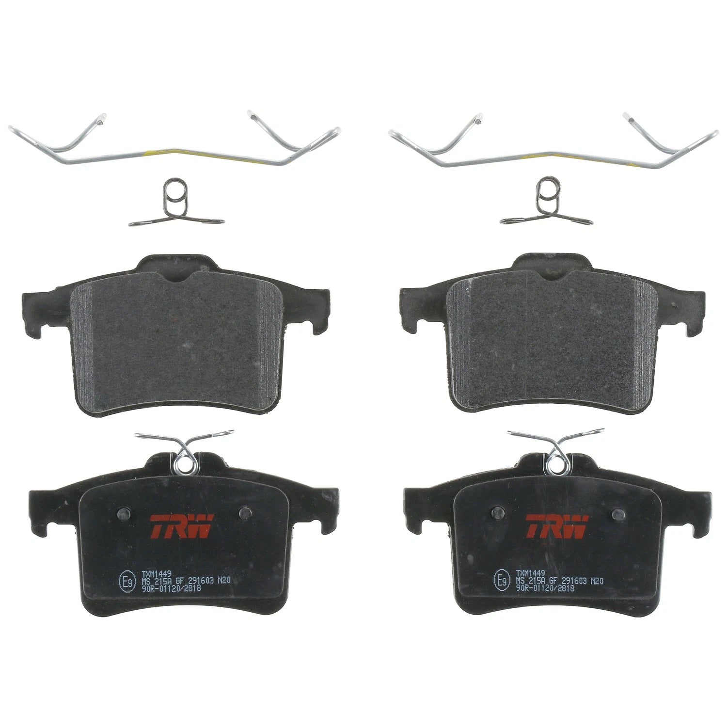 Set of 4 Disc Brake Pads for Jaguar XF (2010–2015)