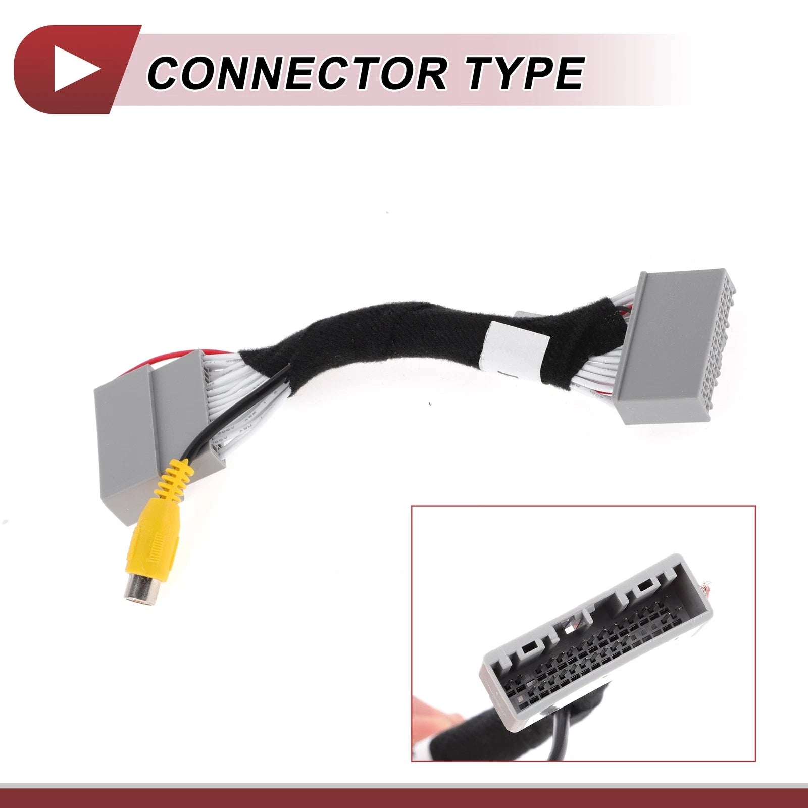 Rear View Camera Adapter Wire Harness Cable for Honda CRV (2012–2017) RCA 27 Pin