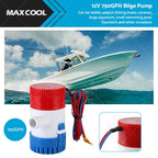 12V 750GPH Submersible Bilge Pump for Marine Yacht Boat