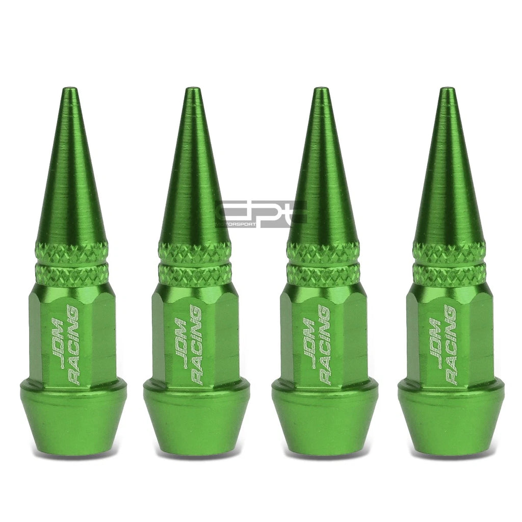 Set of 4 Green 45mm Universal Tire Rim Air Port Dust Cover Valve Caps