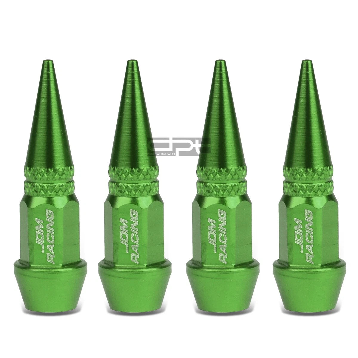 Set of 4 Green 45mm Universal Tire Rim Air Port Dust Cover Valve Caps