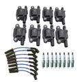 NGK Ignition Coil Wires & 8 Platinum Spark Plugs for Avalanche Savana 2500 (2001–2002)