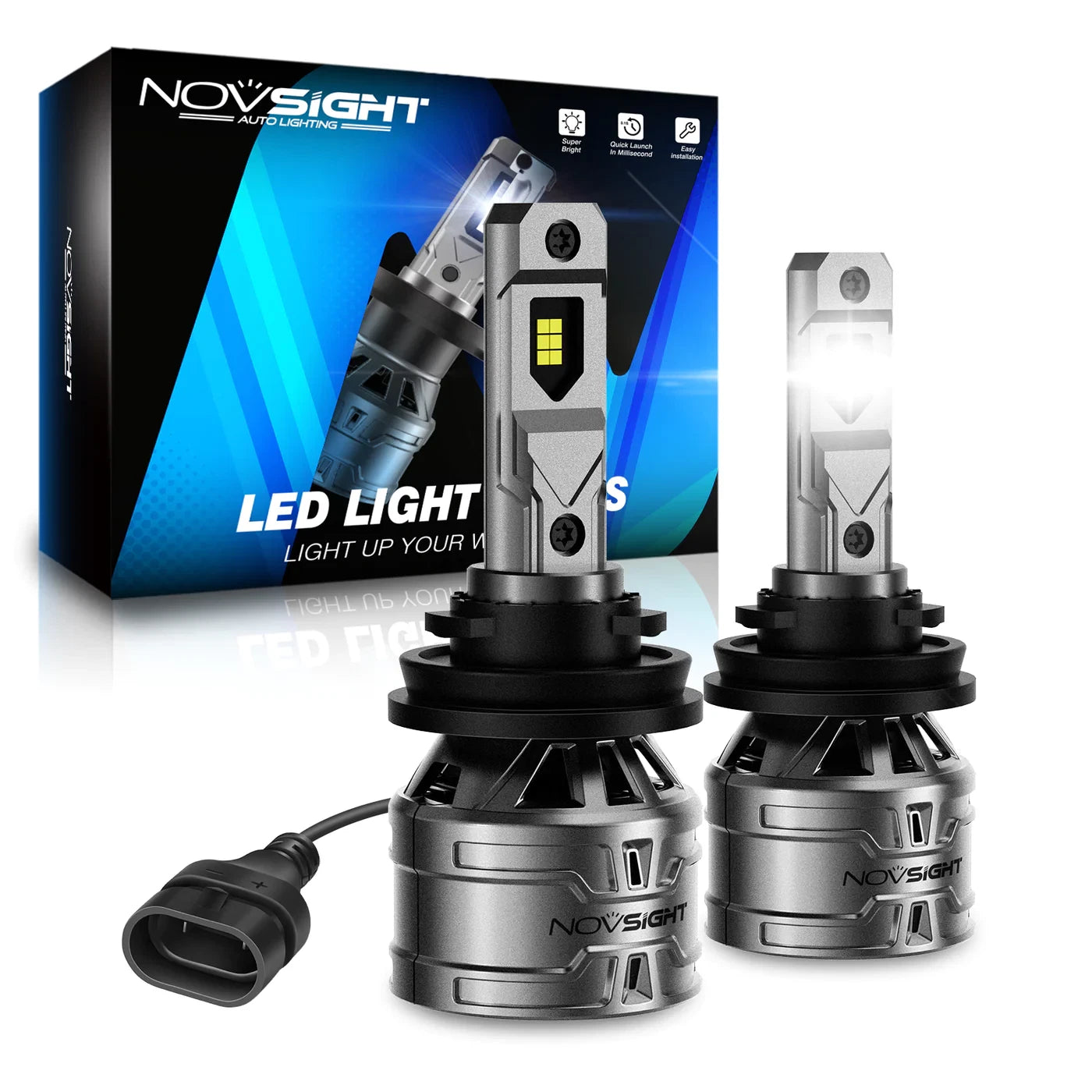 4X 9005 H11 LED Headlight Bulbs for NOVSIGHT (2010–2023)