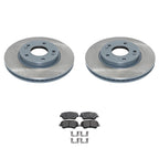 Front Rotors & Akebono ProACT Ceramic Brake Pads Kit for Forte Elantra (2014–2020)