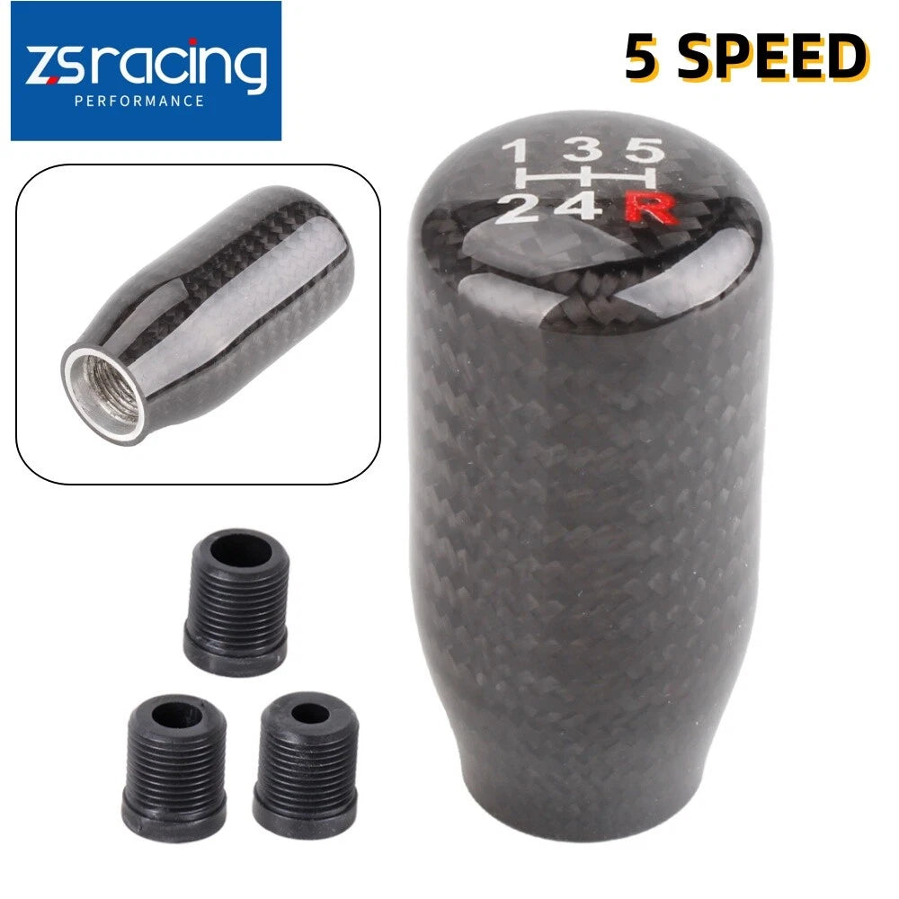 Carbon Fiber Manual Gear Shift Knob for Universal 5 Speed
