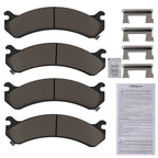Set of 4 Front Ceramic Brake Pads for Chevy Silverado/GMC Sierra 1500 HD (2001–2006)