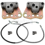 Front Brake Calipers Pads w/Hose Lines for Polaris Diesel 455 Xpedition (2000)