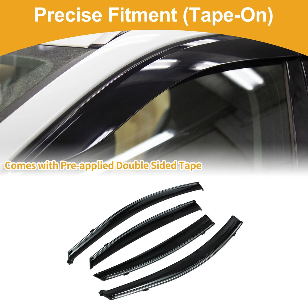Set of 4 Window Deflectors for Hyundai Accent Sedan (2012–2017)