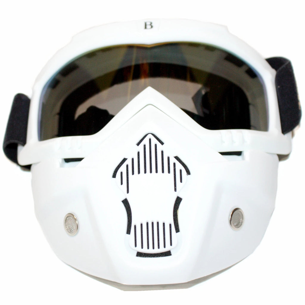 Full Face Paintball Airsoft Mask for Motorcycle (Tinted, Tactical)