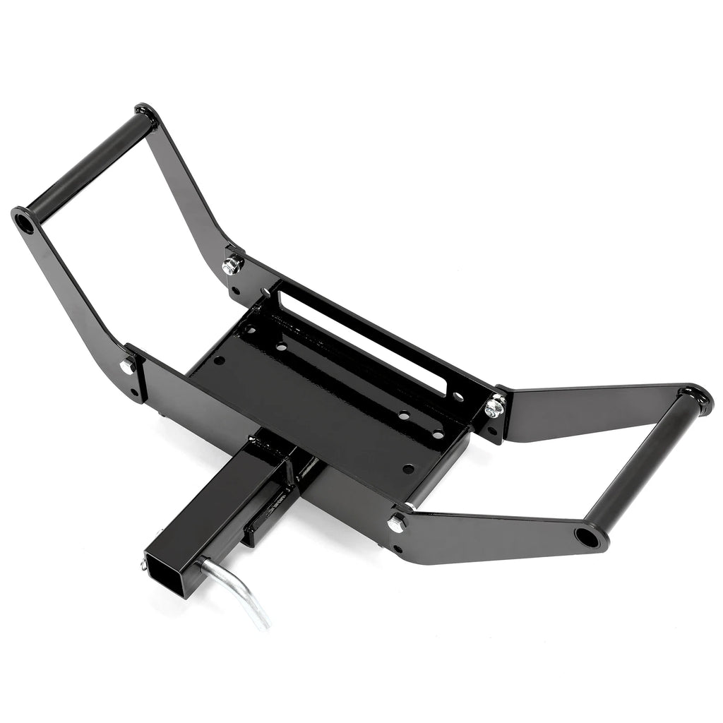 Foldable Winch Mounting Plate for Truck SUV (2" Tow Hitch Receiver)