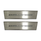Stainless Script Door Badges w/Black Vinyl Challenger Inlay for 09-14 Challenger