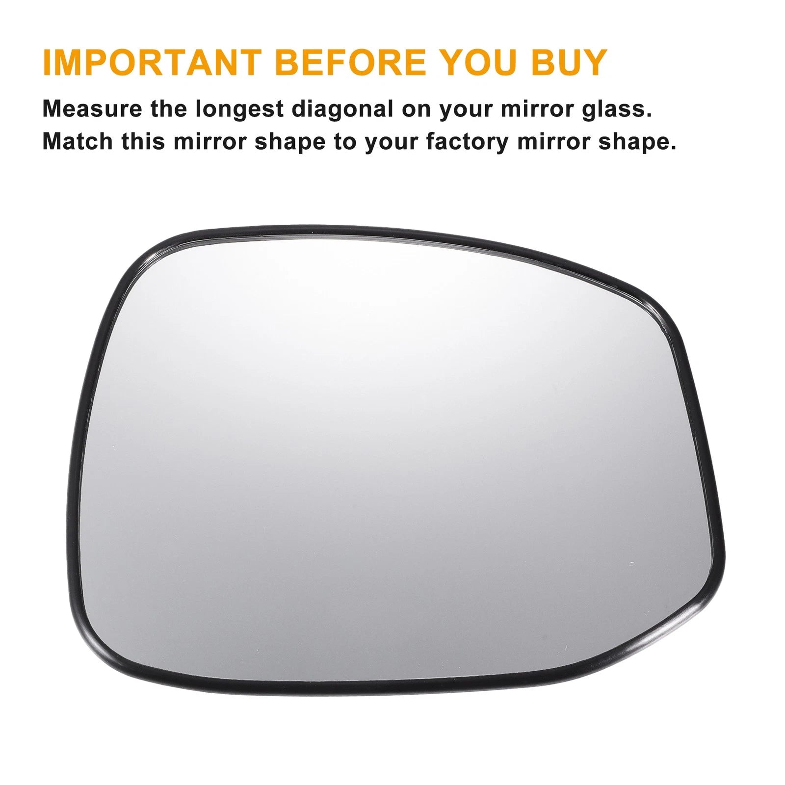 Pair Mirror Glass for Honda (Non-heated, White)