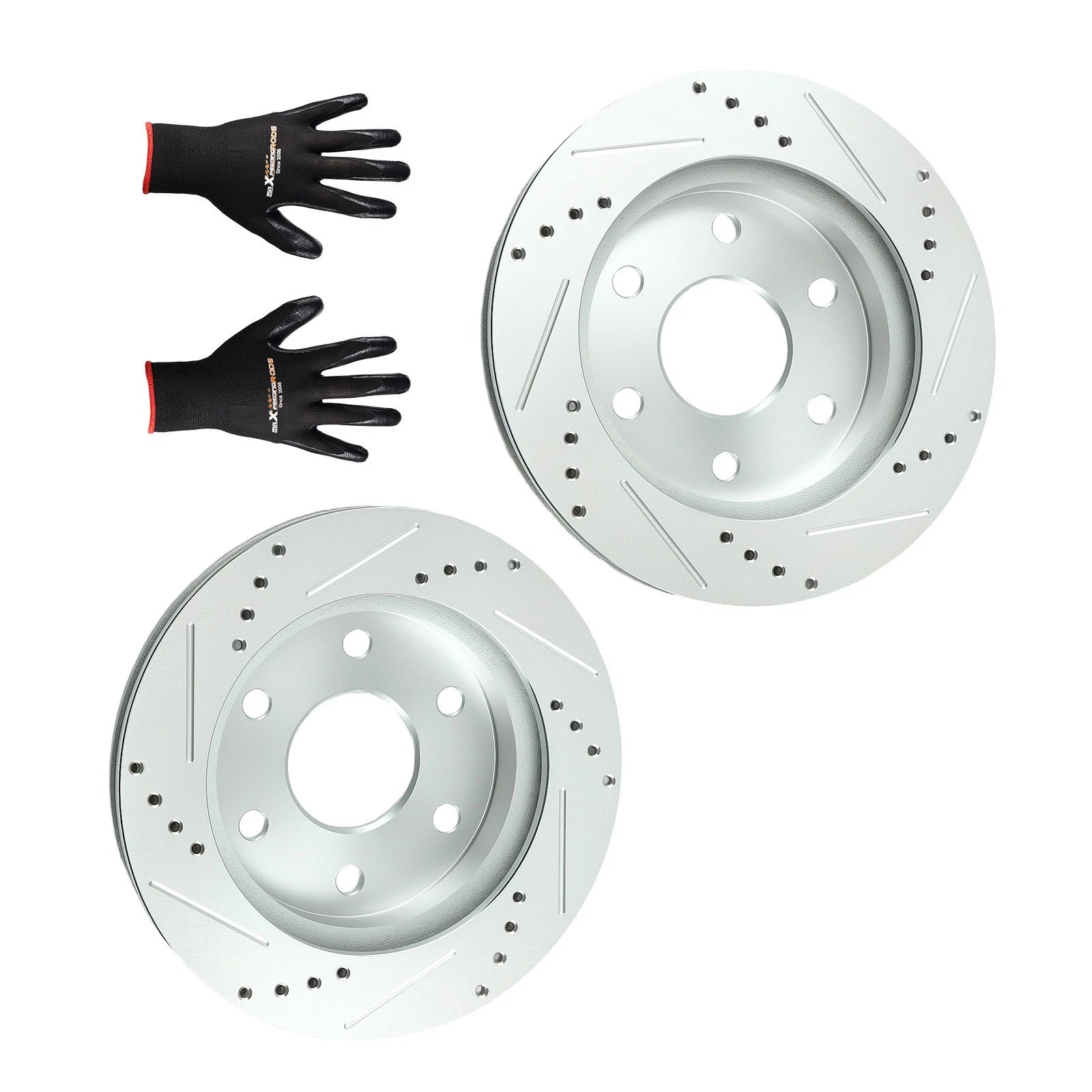 Front Drilled and Slotted Disc Brake Rotors for Chevrolet Suburban 1500 (2000–2006)