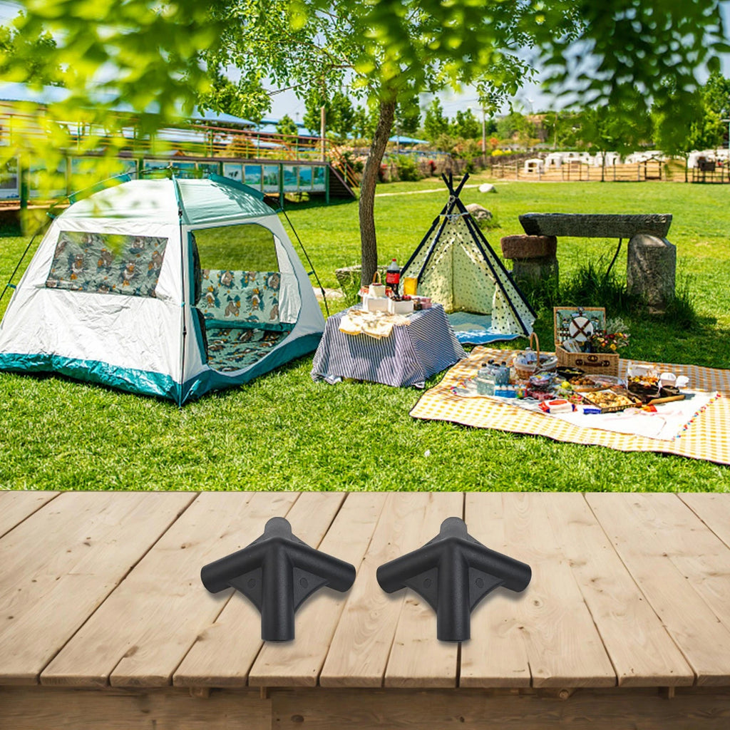 Set of 2 Outdoor Tent Connectors Four Way Joint for Shower Tents 16mm