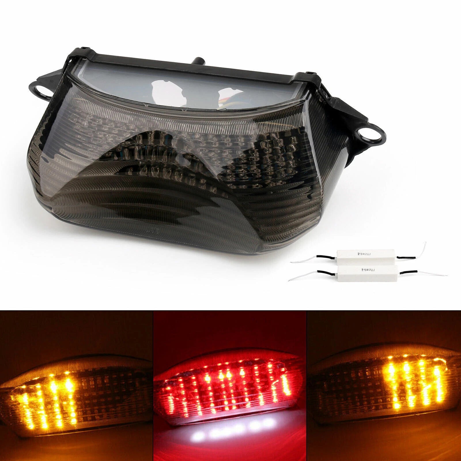 Integrated LED TailLight Turn Signals for Honda VTR 1000 (1997–2005) Smoke T9