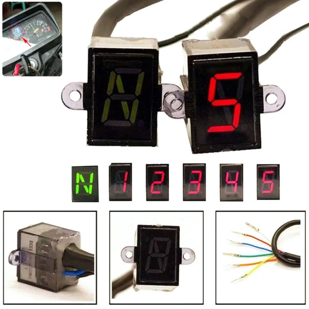 Shift Lever Gauge LED Digital Gear Display for Motorcycle (N-5)